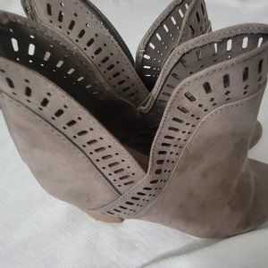 Torrid Ankle Bootie Cutout Faux Suede